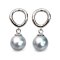 Approx. 8.0 mm, Blue Rose, Akoya Pearl, Ring Dangle Pearl Stud Earrings