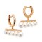 Approx. 5.0 mm, AK Pearl, Five Pearl Bar Mini Latch Back Earrings