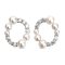 Approx. 2.0 - 4.0 mm, AK Pearl and Freshwater Pearl, O - Ring Pearl Stud Earrings