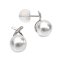 Approx. 9.0 mm, White South Sea Pearl, X Diamond Paved Pearl Stud Earrings