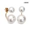 9.4 mm and 9.5 mm to 13.7 mm and 13.9 mm, White South Sea Pearl, Pearl Stud Earrings with Arch Bridge Pearl Earrings Back