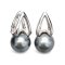 Approx. 10.0 - 11.0 mm, Tahitian Pearl, Miki Pearl Latch Back Earrings