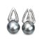 Approx. 12.0 mm, Tahitian Pearl, Miki Pearl Latch Back Earrings