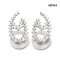 Approx. 11.0 mm, White South Sea Pearl, Drop CZ Pearl Stud Earrings