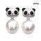 10.7 mm and 10.8 mm, White South Sea Pearl, Panda Dangle Pearl Stud Earrings