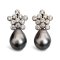 8.8 mm and 8.9 mm, Lunar Gray Lot, Tahitian Pearl, Star Diamond Pearl Stud Earrings