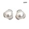 9.1 mm and 9.2 mm, White South Sea Pearl, Three Petals Diamond Paved Solitaire Pearl Stud Earrings
