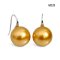 11.5 mm and 11.7 mm, Gold South Sea Pearl, Fish Hooks Spoon Earrings