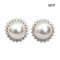 Approx. 10.0 mm, White South Sea Pearl, Pearl Halo Diamond Stud Earrings
