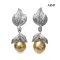Approx. 10.0 mm, Gold South Sea Pearl, The Flame Dangle Pearl Stud Earrings