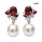 Approx. 11.8 mm, White South Sea Pearl, Cluster Gems Pearl Stud Earrings