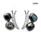 Approx. 6.0 mm, Keshi Tahitian Pearl, Caterpillar CZ Pearls Stud Earrings