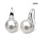 Approx. 9.0 mm, White South Sea Pearl, Fish Hooks Pearl Earrings