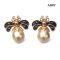 Approx. 10.0 mm, Gold South Sea Pearl, Bee Pearl Stud Earrings