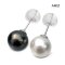 Approx. 9.5 - 10.0 mm, White South Sea Pearl and Tahitian Pearl, Two Tone Pearl Stud Earrings