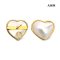 (Clearance) Approx. 11.0 - 20.0 mm, Heart Mabe South Sea Pearl, Stud Earrings