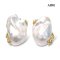 Approx. 12.0 mm up, Baroque Freshwater Pearl, Solitair Pearl Omega Stud Earrings