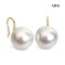 11.4 mm and 11.6 mm, White South Sea Pearl, Fish Hooks Pearl Stud Earrings