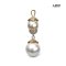 Approx. 9.0 - 10.0 mm and 12.0 mm, White South Sea Pearl, Double Pearl Pendant