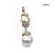 Approx. 9.0 - 10.0 mm and 12.0 mm, White South Sea Pearl, Double Pearl Pendant