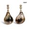 8.4 mm and 8.6 mm, Keshi Tahitian Pearl, Double CZ Dangle Pearl Stud Earrings