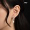 Approx. 8.0 mm, Akoya Pearl, Cobra CZ Paved Latch Back Earrings with Pearl Jacket