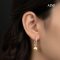 Approx. 11.0 mm, Gold South Sea Pearl, Hoop CZ Earrings with Pearl Jacket