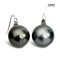 Approx. 11.0 - 12.0 mm, Tahitian Pearl, Fish Hooks Pearl Earrings