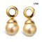 Approx. 11.0 mm, Gold South Sea Pearl, Donut Dangle Pearl Stud Earrings