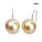 11.5 mm and 11.5 mm, Gold South Sea Pearl, Fish Hooks Dangle Pearl Earrings