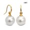 11.6 mm and 11.6 mm, White South Sea Pearl, Fish Hooks Earrings with Pearl Jackets