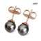 Approx. 7.0 - 8.0 mm, Tahitian Pearl, Pearl Stud Earrings