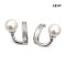 Approx. 6.0 mm, Moonlight Lot, Akoya Pearl, MOP Bar & Pearl Stud Earrings