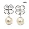 Approx. 7.0 mm, Moonlight Lot, Akoya Pearl, MOP Flower Dangle Pearl Stud Earrings