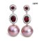 Approx. 15.0 mm, Edison Pearl, Dangle Garnet & Pearl Stud Earrings