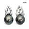 Approx. 11.0 - 12.0 mm, Tahitian Pearl, Miki Pearl Latch Back Earrings