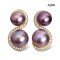 Approx. 12.0 -13.0 mm and 14.0 - 15.0 mm, Edison Pearl, Spiral Pearl Stud Earrings