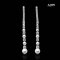 Approx. 2.5 - 5.5 mm, AK Pearl and Freshwater Pearl, Icicle CZ Pearl Stripe Stud Earrings