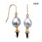 8.4 mm and 8.9 mm, Akoya Pearl, Fish Hooks Pearl Spike Earrings