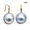 Approx. 13.0 mm, Amami Oshima Mabe Pearl, Royal Crown Pearl Stud Earrings