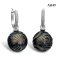 Approx. 13.0 - 14.0 mm, Tattoo Pearl, Latch Back CZ Paved Earrings with Pearl Jacket