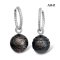 Approx. 15.0 mm, Tattoo Pearl, Hoop CZ Dangle Pearl Earrings