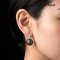Approx. 13.0 mm, Tattoo Pearl, Tahitian Pearl, Three Stones Pearl Stud Earrings