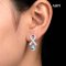 Approx. 8.0 mm, Akoya Blue Rose Pearl, Ribbon Rip Pearl Stud Earrings