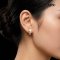 10.8 mm and 10.8 mm, Edison Pearl, Pearl & CZ Dot Stud Earrings