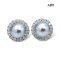 Approx. 7.0 mm, Akoya Blue Rose Pearl, Pearl Stud Earrings with Halo Jacket