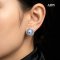 Approx. 13.0 mm up, Amami Oshima Mabe Pearl, Solitaire Pearl Halo Moissanite Stud Earrings