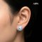 Approx. 13.0 mm up, Amami Oshima Mabe Pearl, Solitaire Pearl Halo Moissanite Stud Earrings