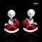 Approx. 5.5 mm, AK Pearl, Rocking Horse Dangle Pearl Stud Earrings