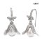 Approx. 8.0 mm, Freshwater Pearl, Yang Na Fruit Pearl Fish Hook Earrings